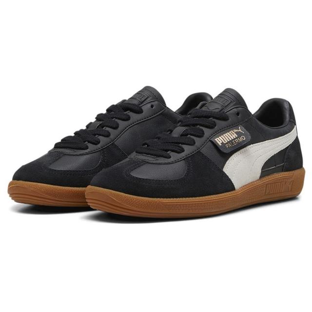 PUMA Sneaker Palermo Leather - Black/feather Grey, size 38½ on Productcaster.