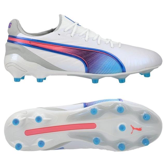 PUMA King Ultimate Fg/ag Formula - White/bluemazing/flat Light Gray/sunset Glow Women, size 35½ on Productcaster.