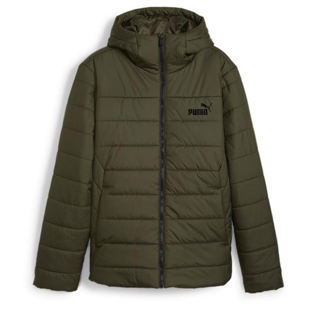 Ess Hooded Padded Jacket Dark Olive - PUMA, Größe XX-Large on Productcaster.