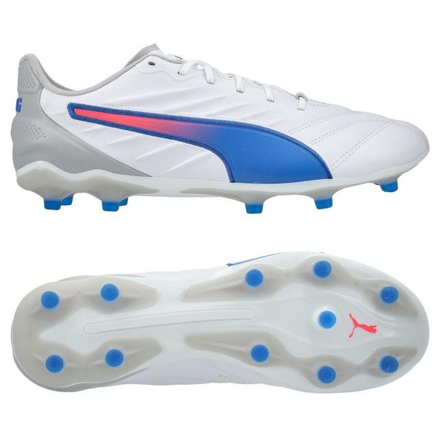 PUMA King Pro Fg/ag Formula - White/bluemazing/flat Light Gray Women, size 40½ on Productcaster.