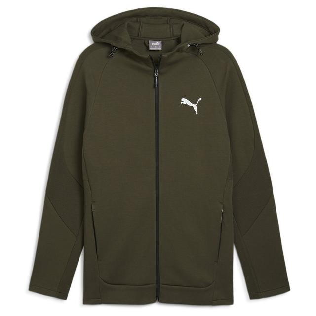 Evostripe Full-zip Hoodie Dk Dark Olive - PUMA, størrelse Medium on Productcaster.