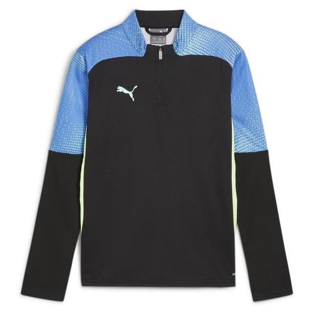 PUMA Training Shirt Individualfinal 1/4 Zip - PUMA Black/fizzy Apple Kids, size Small on Productcaster.