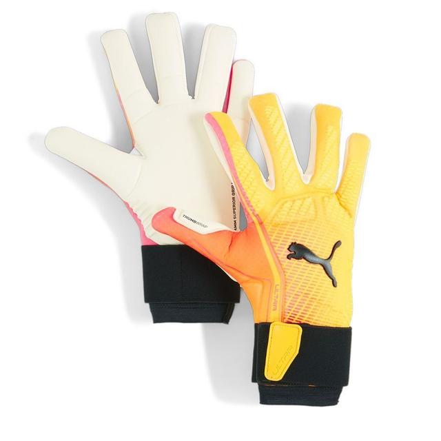 PUMA Goalkeeper Gloves Ultra Ultimate Hybrid Tricks - Sunset Glow/sun Stream Limited Edition, size 8½ on Productcaster.