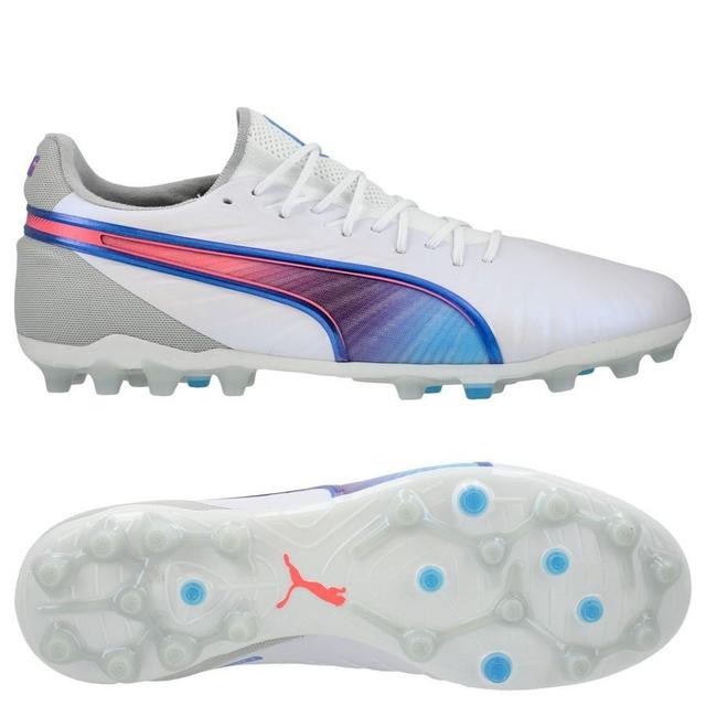 PUMA King Ultimate Mg Formula - Wit/blauw/flat Light Gray/roze, maat 41 on Productcaster.