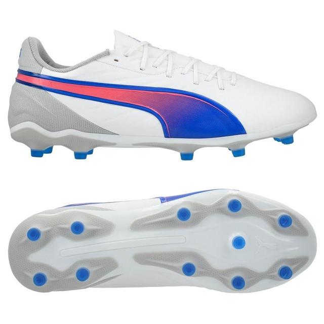 PUMA King Match Fg/ag Formula - White/bluemazing/flat Light Gray, size 43 on Productcaster.