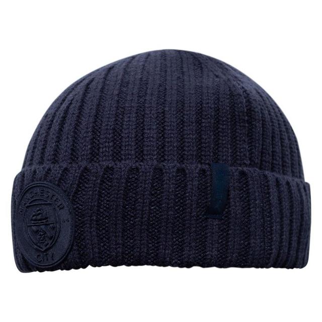 Manchester City Beanie Monochrome Fisherman - New Navy/marine Blue - PUMA, size One Size Adult on Productcaster.