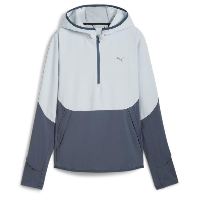 W Seasons Microfleece Hooded Hybrid 1/2 Zip Gray Skies - PUMA, size Medium on Productcaster.