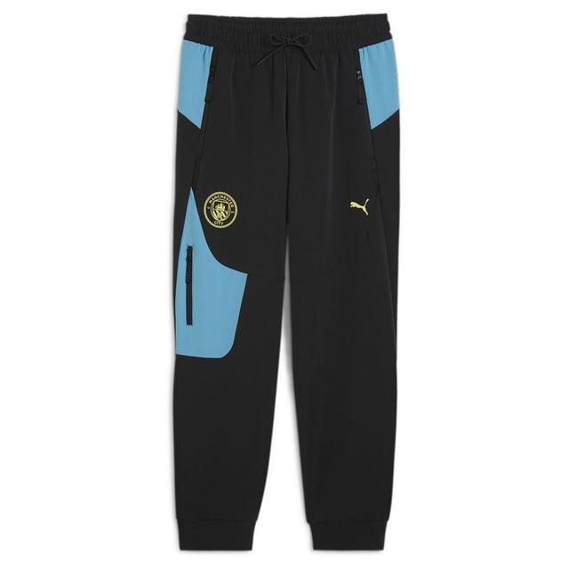 Manchester City Track Pants PUMAtech Woven - PUMA Black/magic Blue, size Medium on Productcaster.