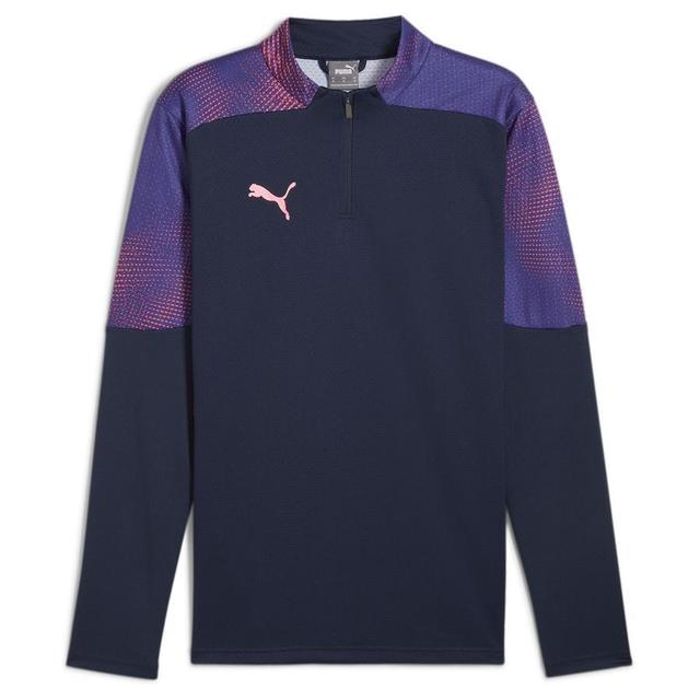 PUMA Treningsgenser IndividualFINAL 1/4 Glidelås - Club Navy/Dark Amethyst, størrelse Large on Productcaster.