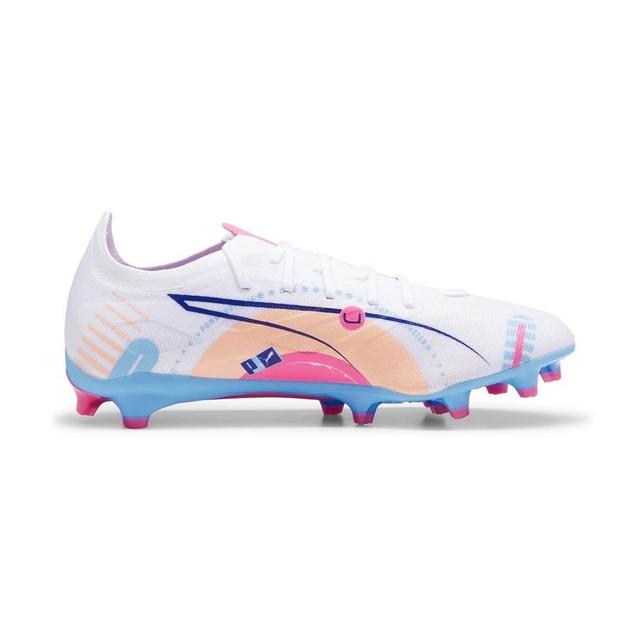 PUMA Ultra 5 Match FG/AG Volume Up - Vit/Blå/Poison Pink/Fizzy Melon, storlek 44½ on Productcaster.