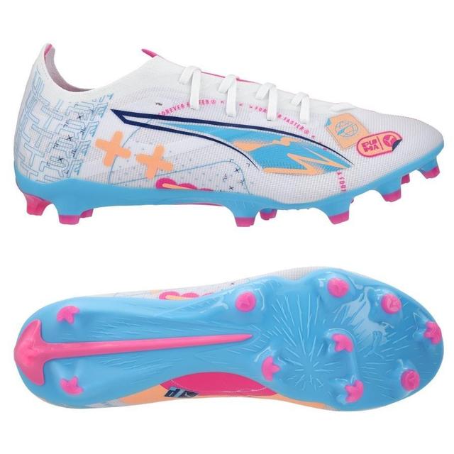 PUMA Ultra 5 Match Fg/ag Volume Up - White/luminous Blue/poison Pink/fizzy Melon, size 46 on Productcaster.