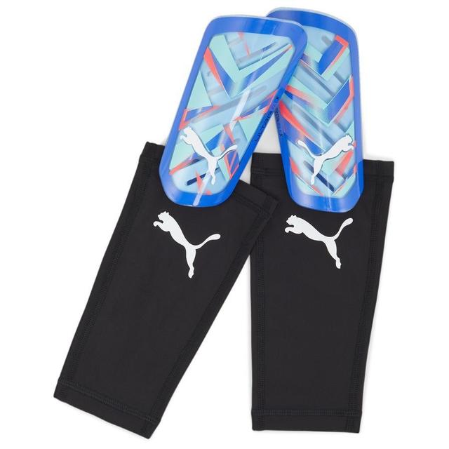 PUMA Shin Pads Ultra Flex Sleeve Formula - Fizzy Apple/bluemazing, size Medium on Productcaster.