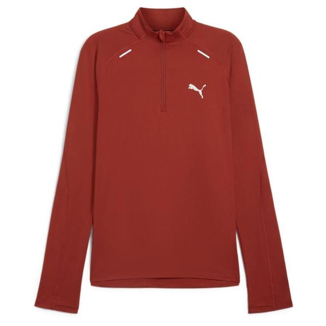 Run Cloudspun 1/4 Zip Mars Red - PUMA, size Medium on Productcaster.