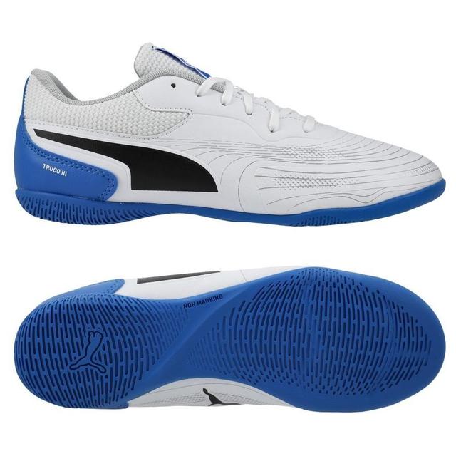 PUMA Truco Iii It - White/PUMA Black/team Royal Blue Kids - Indoor (Ic), size 36 on Productcaster.