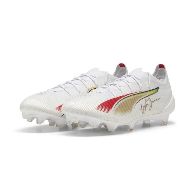 PUMA Ultra 5 Ultimate Fg Senna - White/gold/red Limited Edition - Grass (Fg), size 46½ on Productcaster.