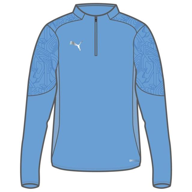 Teamfinal Training 1/4 Zip Top Team Light Blue-PUMA Silver, size ['Small'] on Productcaster.