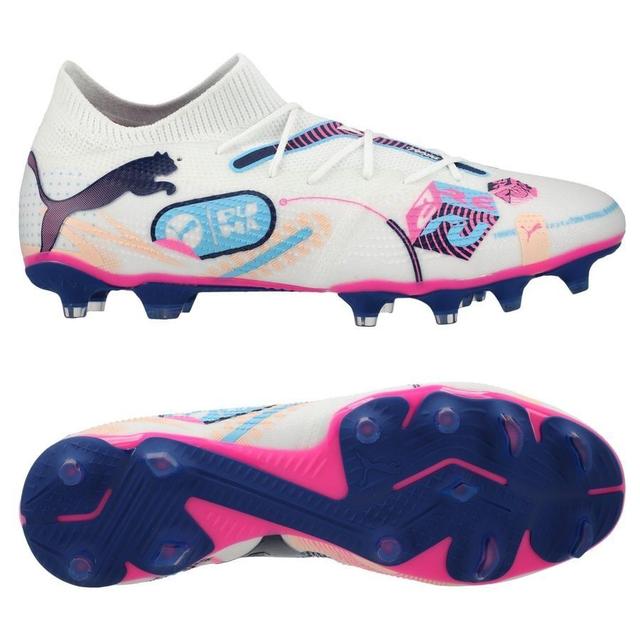 PUMA Future 7 Match Fg/ag Volume Up - White/luminous Blue/poison Pink/fizzy Melon/bluemazing, size 40½ on Productcaster.