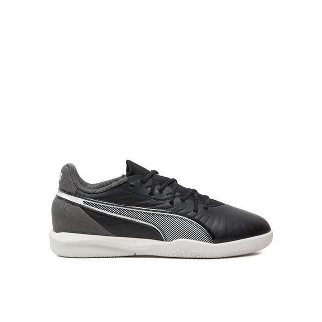 PUMA King Match It Eclipse - Black/white/cool Dark Gray Kids - Indoor (Ic), size 31 on Productcaster.