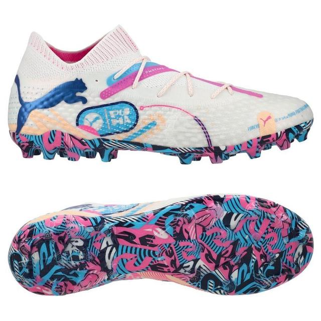 PUMA Future 7 Ultimate Mg Volume Up - White/luminous Blue/poison Pink/fizzy Melon/bluemazing, size 46½ on Productcaster.