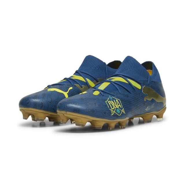 PUMA Future 7 Match Fg/ag Njr Bna - Sailing Blue/marine Blue/pele Yellow/grassy Green/goud Limited Edition, maat 46½ on Productcaster.