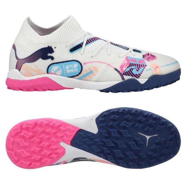 PUMA Future 7 Match TT Volume Up - Weiß/Blau/Poison Pink/Fizzy Melon/Bluemazing - Turf (TF), Größe 40½ on Productcaster.