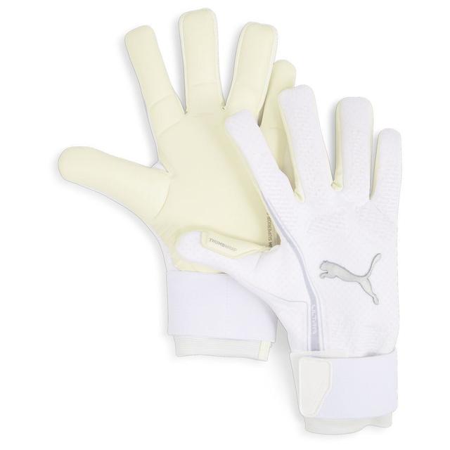 PUMA Goalkeeper Gloves Ultra Ultimate Hybrid White Pack - White/silver, size 11 on Productcaster.