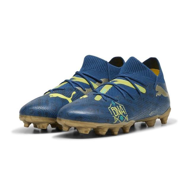 PUMA Future 7 Match Fg/ag Njr Bna - Sailing Blue/marine Blue/pele Yellow/grassy Green/gold Kids Limited Edition, size 38½ on Productcaster.