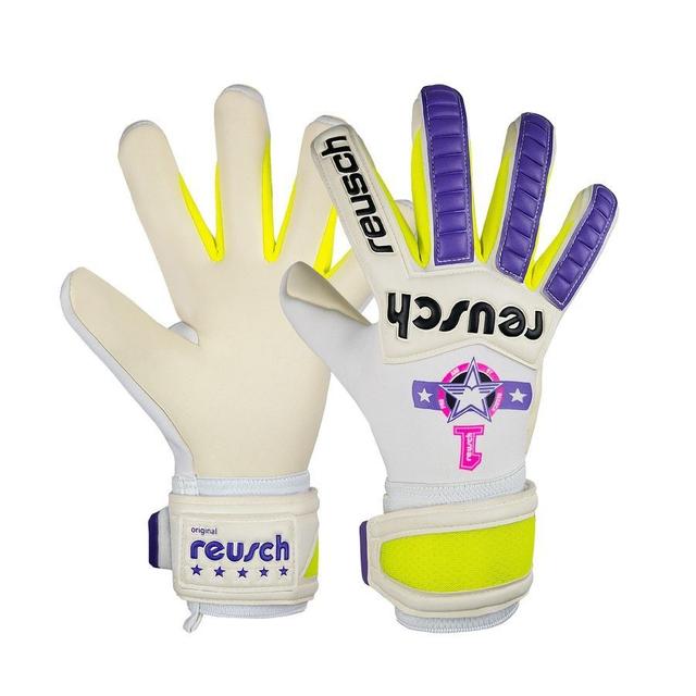 Reusch Torwarthandschuhe Legacy Pro Am Gold X - Weiß/Lila, Größe 9½ on Productcaster.