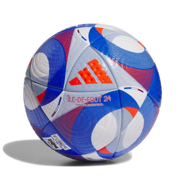 adidas Football Île-De-Foot Pro Olympics24 Match Ball - Team Royal Blue/White/Solar Red, size ['Ball SZ. 5'] on Productcaster.