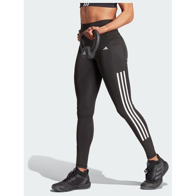 adidas Optime 3-stripes Full-length Leggings, storlek Small on Productcaster.