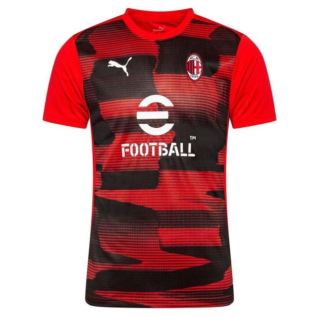 Milan Training T-shirt Pre Match - For All Time Red/PUMA Black Kids, size M/152 cm on Productcaster.