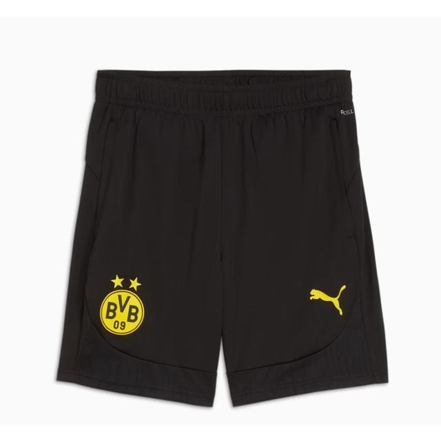 Dortmund Training Shorts - PUMA Black/faster Yellow, size Small on Productcaster.