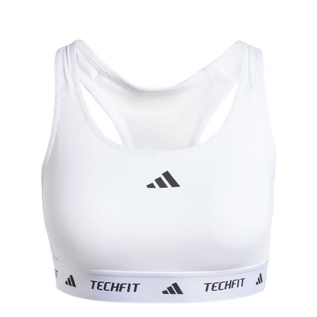 adidas Sports Bra Techfit - White/black Women, size L A-B on Productcaster.