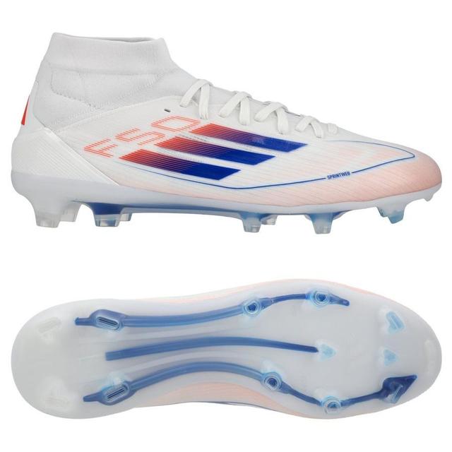 adidas F50 Pro Mid Fg Advancement - Footwear White/solar Red/lucid Blue Women, size 42 on Productcaster.