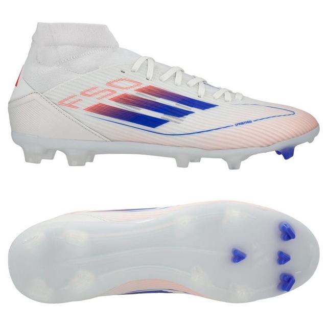 adidas F50 League Mid Fg/ag Advancement - Footwear White/solar Red/lucid Blue Women, size 37⅓ on Productcaster.