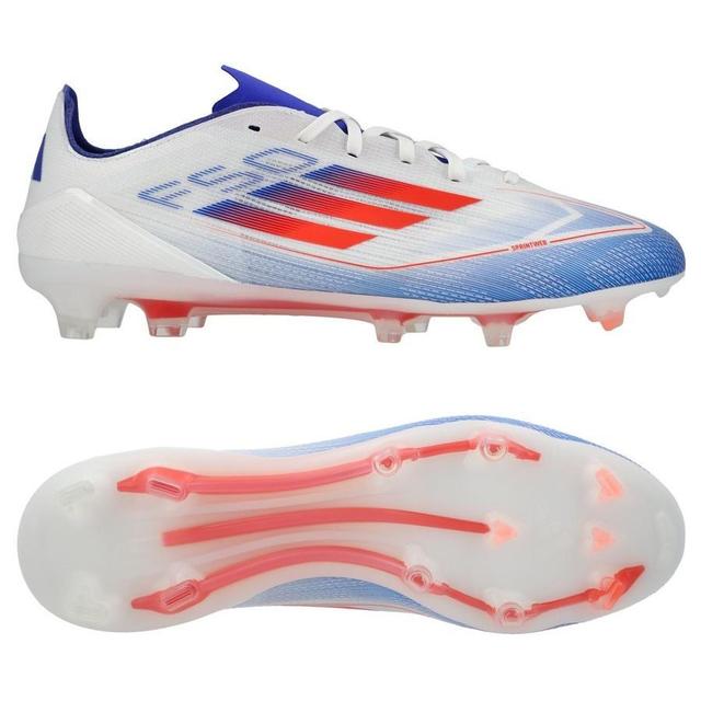 adidas F50 Pro Fg Advancement - Footwear White/solar Red/lucid Blue - Grass (Fg), size 48 on Productcaster.