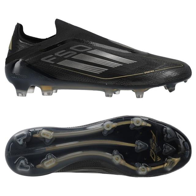 adidas F50 Elite Laceless Fg Dark Spark - Svart/silver/guld - ['Gräs (Fg)'], storlek 40 on Productcaster.