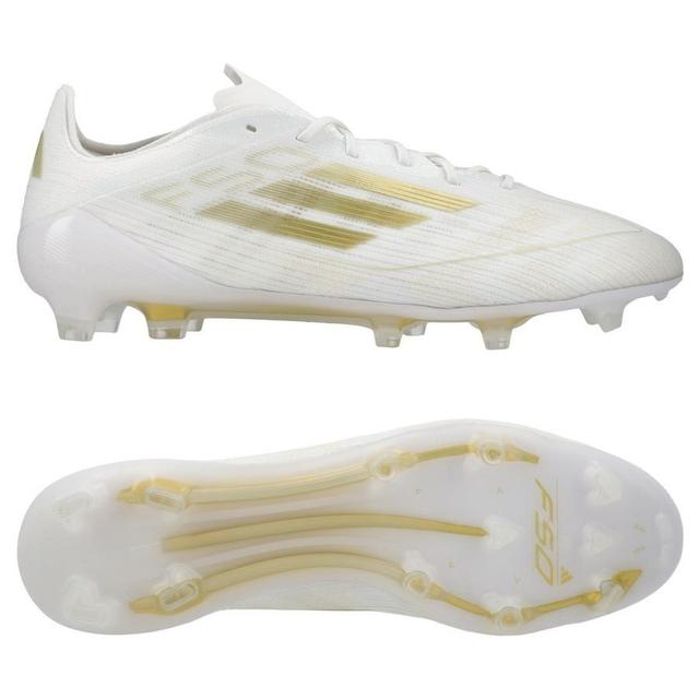 adidas F50 Elite Fg Day Spark - Footwear White/gold Metallic/footwear White - Grass (Fg), size 40 on Productcaster.