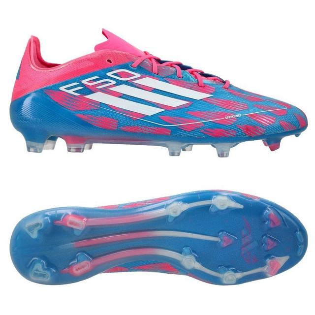 adidas F50 Elite Fg Reemergence - Solar Blue/footwear White/solar Pink - Grass (Fg), size 46 on Productcaster.