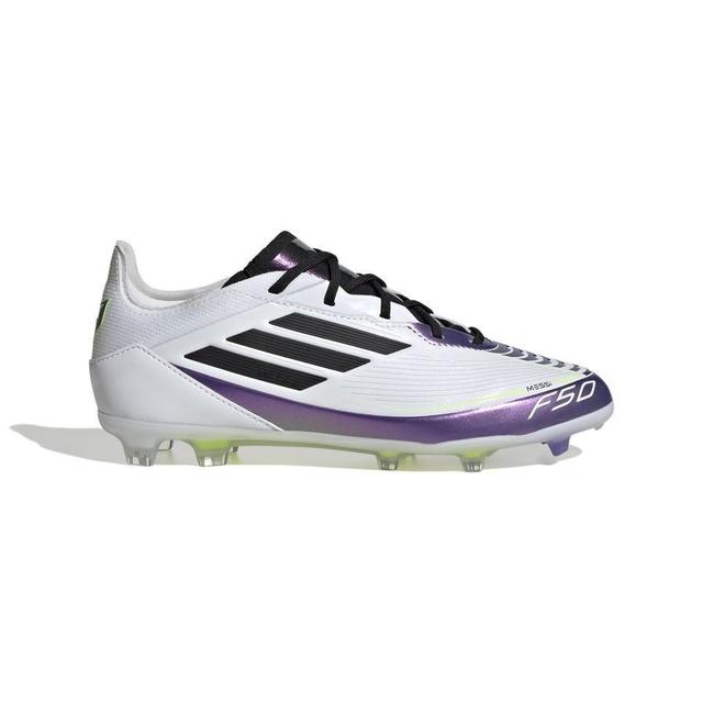 adidas F50 Messi Pro Fg Triunfo Estelar - Footwear White/core Black/unity Purple Kids - Grass (Fg), size 38⅔ on Productcaster.