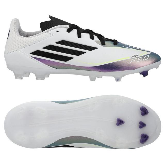 adidas F50 Messi League Fg/ag Triunfo Estelar - Footwear White/core Black/unity Purple Kids, size 38 on Productcaster.