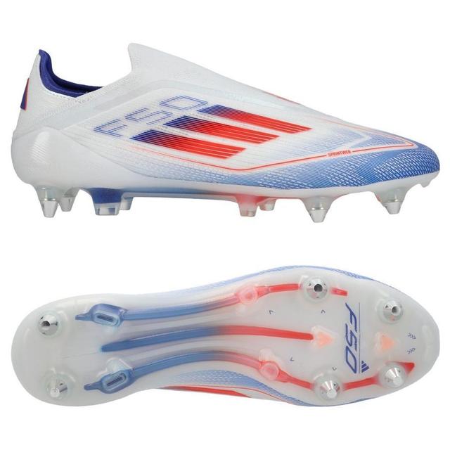 adidas F50 Elite Laceless Sg Advancement - Footwear White/solar Red/lucid Blue - Soft Ground (Sg), size 36 on Productcaster.