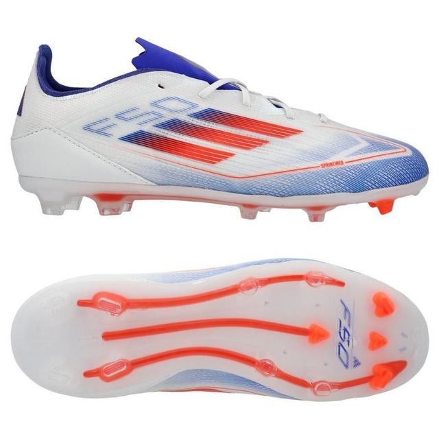 adidas F50 Pro Fg Advancement - Footwear White/solar Red/lucid Blue Kids - Grass (Fg), size 29 on Productcaster.