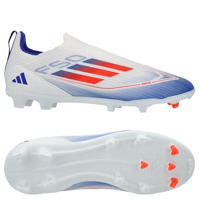 adidas F50 League Laceless Fg/ag Advancement - Footwear White/solar Red/lucid Blue Kids, size 33 on Productcaster.