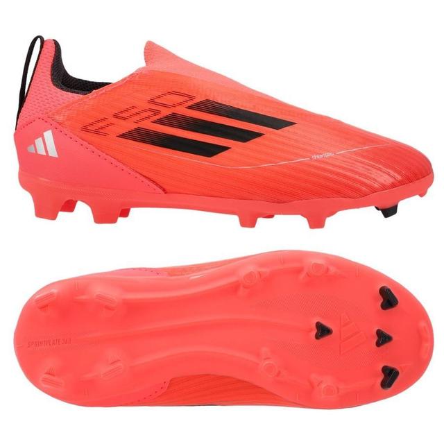 adidas F50 League Laceless Fg/ag Vivid Horizon - Turbo/aurora Black/platin Metallic Kids, size 38⅔ on Productcaster.