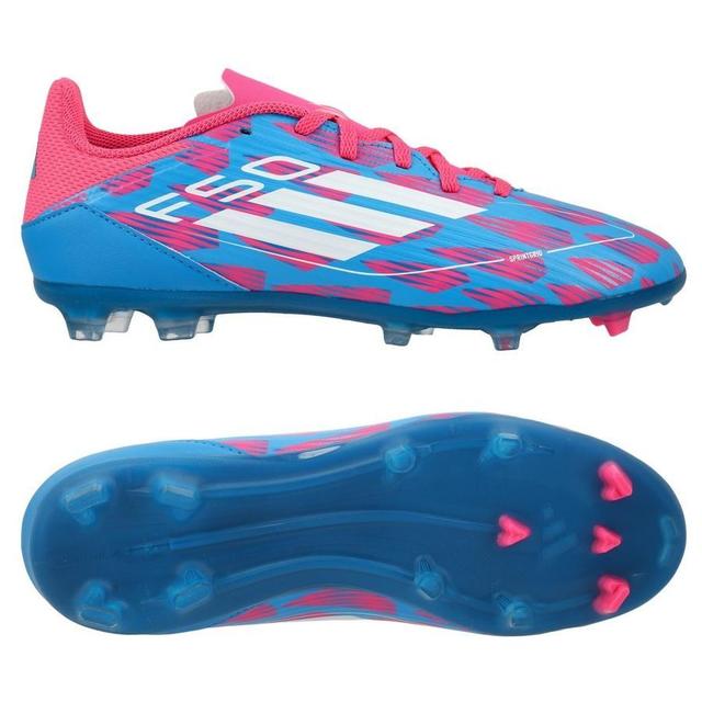 adidas F50 League Fg/ag Reemergence - Solar Blue/footwear White/solar Pink Kids, size 33½ on Productcaster.