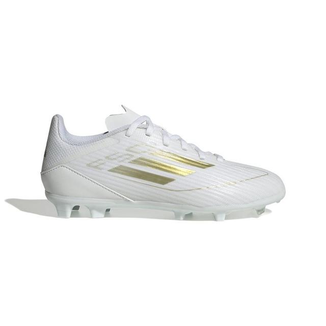 adidas F50 League Fg/ag Day Spark - Footwear White/gold Metallic/footwear White Kids, size 35½ on Productcaster.