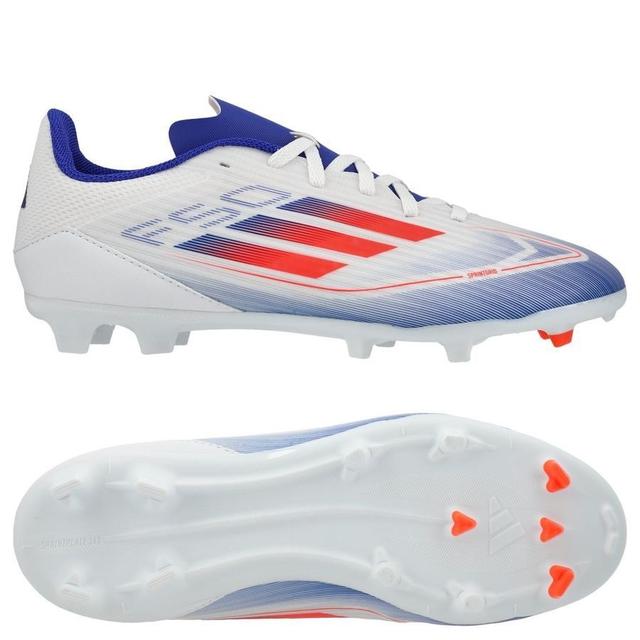 adidas F50 League FG/AG Advancement - Weiß/Rot/Lucid Blue Kinder - ['Kunstrasen (AG)', 'Rasen (FG)'], Größe 34 on Productcaster.