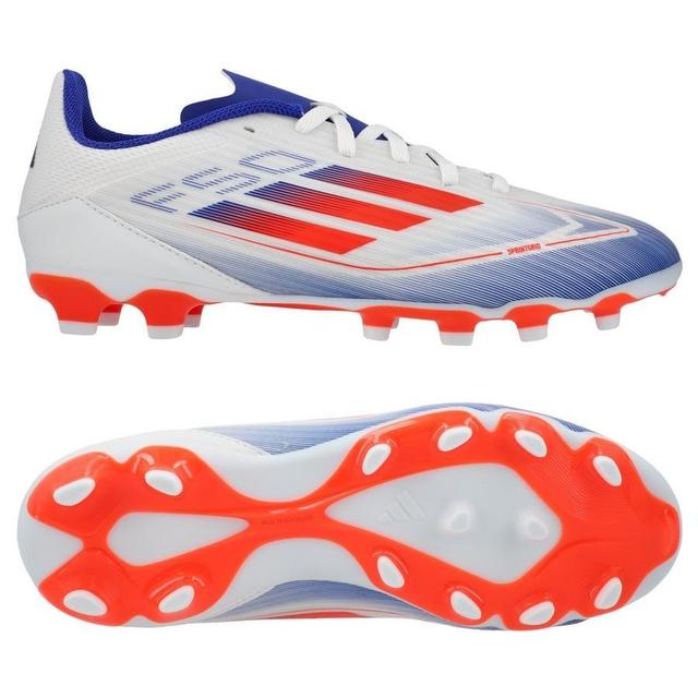 adidas F50 League Mg Advancement - Wit/rood/blauw Kids - ['Kunstgras (Ag)', 'Natuurgras (Fg)'], maat 30 on Productcaster.