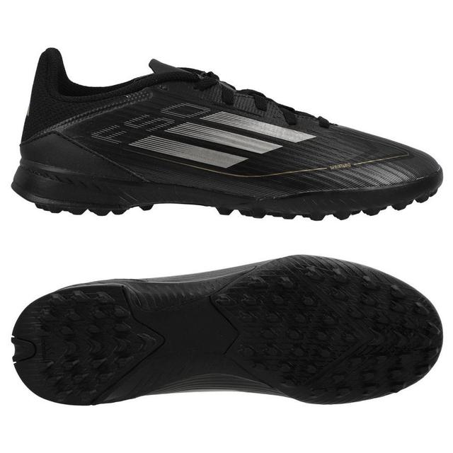 adidas F50 League Tf Dark Spark - Core Black/iron Metal/gold Metallic Kids - Turf (Tf), size 28½ on Productcaster.